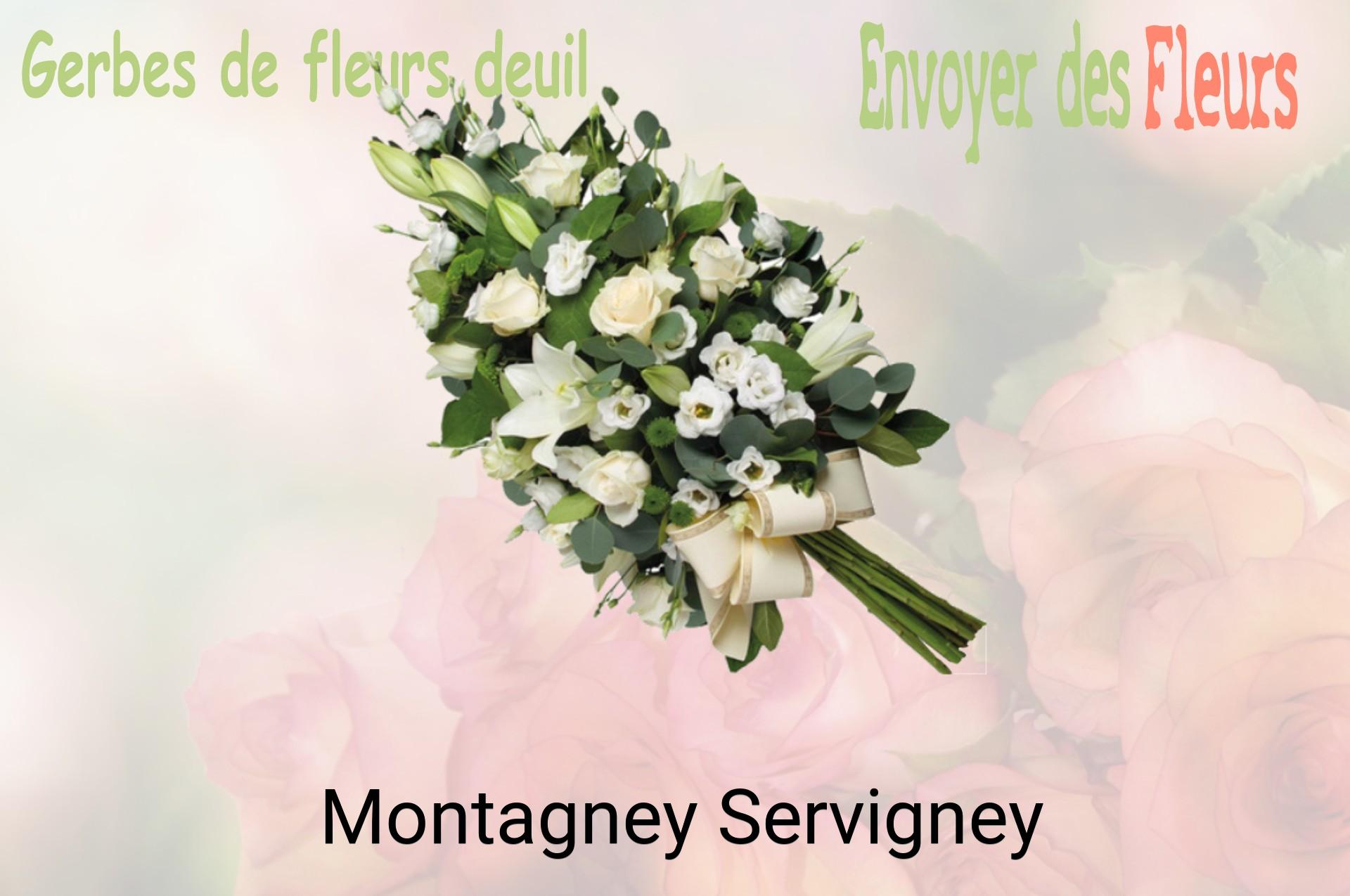 Gerbe de fleurs de deuil livrée à Montagney-Servigney